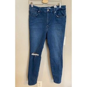 Good American ALWAYS FITS GOOD WAIST JEANS GWAF228T Blue 852 Size 14-18